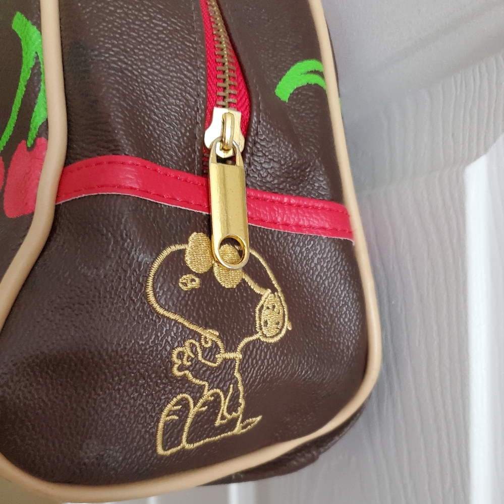 Peanuts Snoopy Cherry Satchel Purse/ Shoulder Bag - Picture 3 of 10